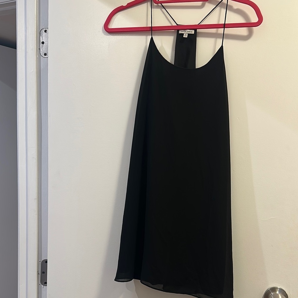 Naked zebra black mini dress